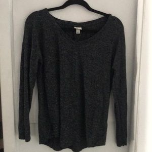 cute dark gray long sleeve shirt